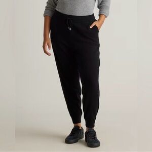Quince Women’s 100% Mongolian Cashmere Sweatpants Joggers Black Size L